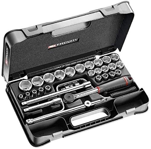 Facom S.161-5P6 - Coffret Douilles 1/2' 6 Pans Métriques - 30 Pièces