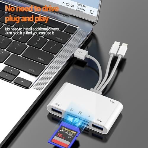 Adaptateur USB C Lightning vers Micro SD pour libérer l'espace iPhone - 6