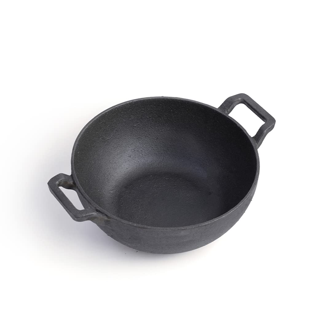 Buy The Indus Valley Cast Iron Kadai/Kadhai for Cooking & Deep Frying