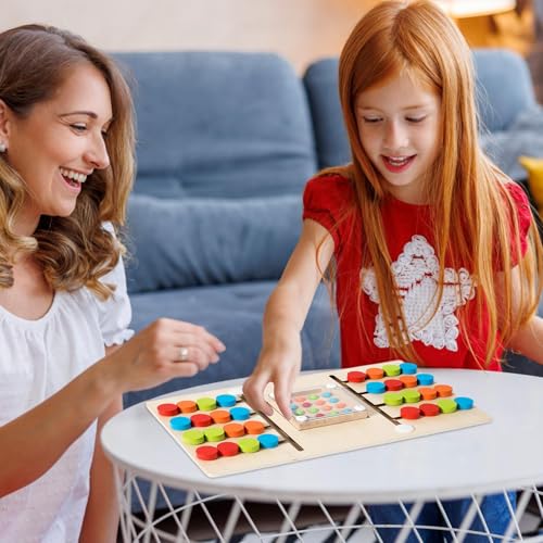 Juego de acertijos mentales de madera con acabado artesanal 2
