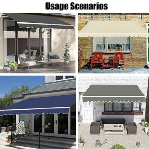 Toile de rechange imperméable rétractable pour auvent de terrasse 7x3 - 8