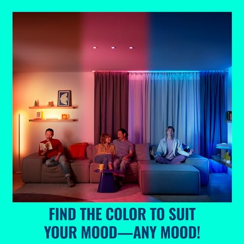WiZ Smart LED A60 Bulb, Full Color and Tunable White, E27 Base, 60W Equivalent, 2200-6500K, 806 Lumens, Dimmable, Works with Alexa, Google Assistant, and Apple Home, 4 Pack - Image 4