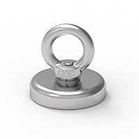 Vista 1 de Imán de pesca de alta potencia de 180 libras, kit de pesca con imán grande, imanes súper potentes con neodimio de tierras raras para río, pesca