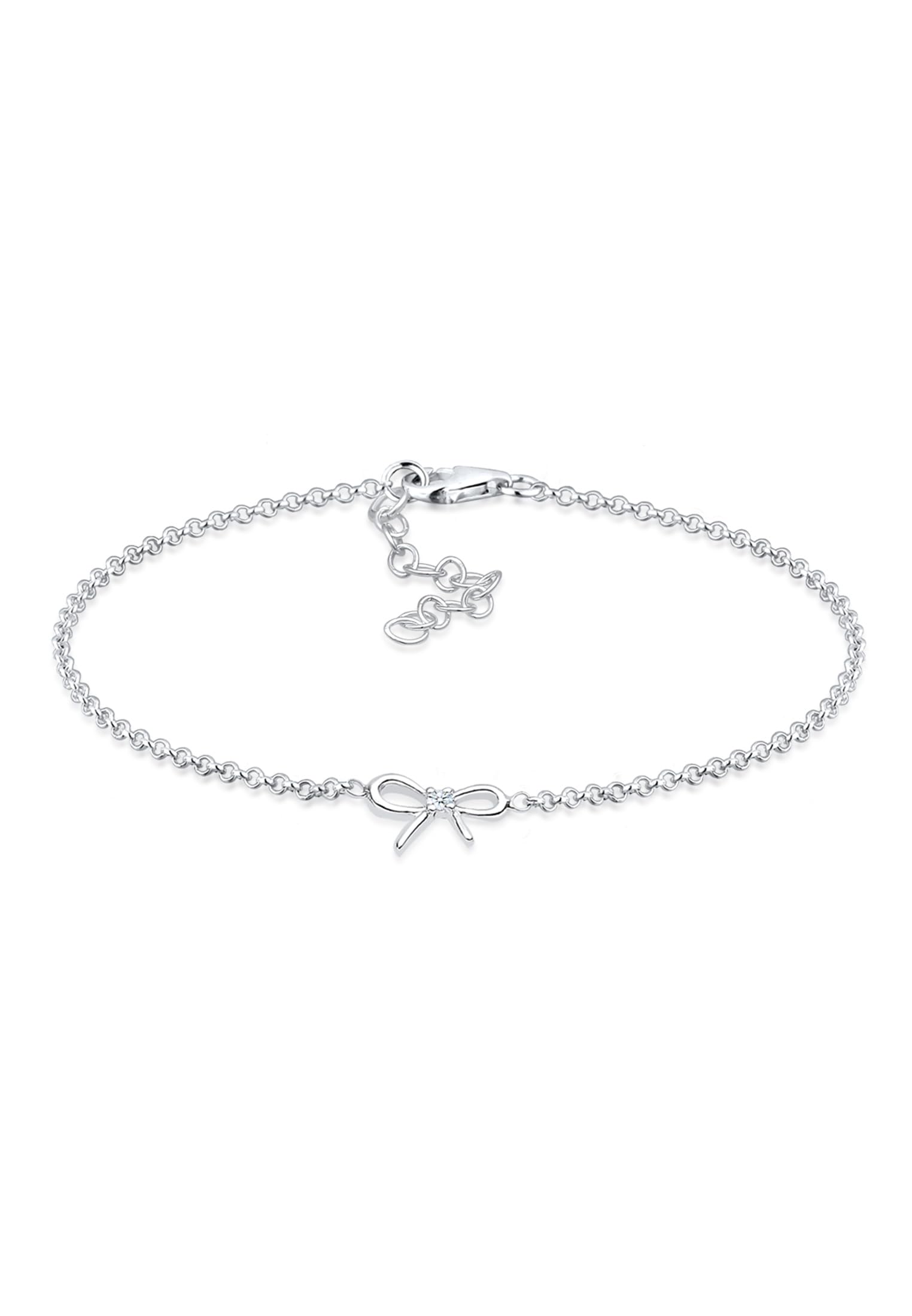 Elli DIAMONDS Bracelet Women Bow Radiant with Diamond (0.015 ct.) in 925 Sterling Silver