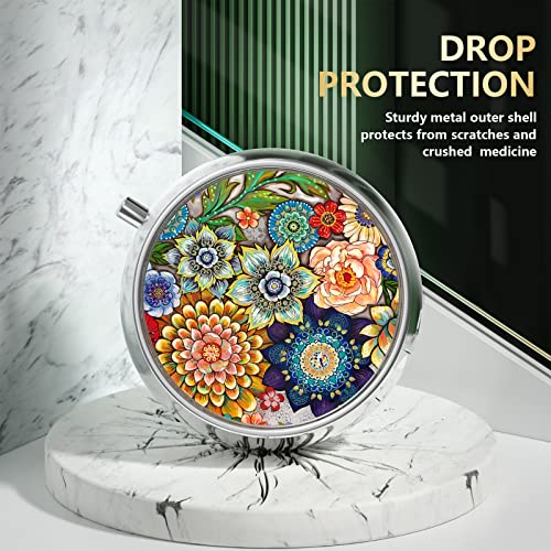 Image of Pill Box, Small Pill Case for Purse & Pocket, Travel Medicine Organizer | Cute Travel Medicine Organizer, Portable Medicine Container Holder to Hold Vitamins, Medication, Fish Oil & Supplement