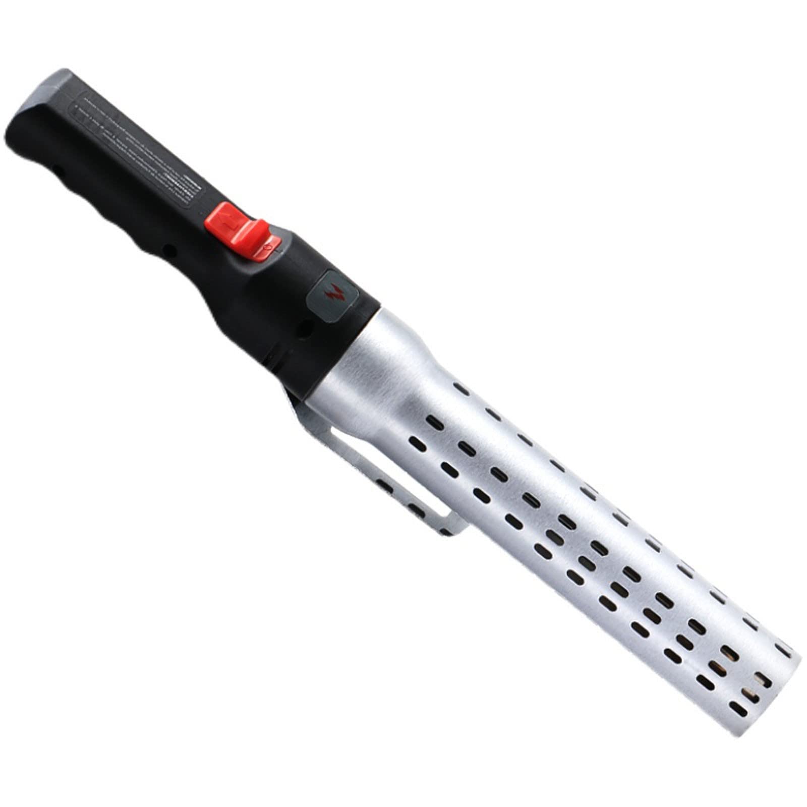 Grillanzünder Elektrisch, Anzünder ​für Holzkohle mit Verbrühschutz Bügel, Multifunktions Looftlighter für Kamin Lagerfeuer Feuerstellen, 2000W/650°C, Physikalische Heizmethode (Color:Silver)