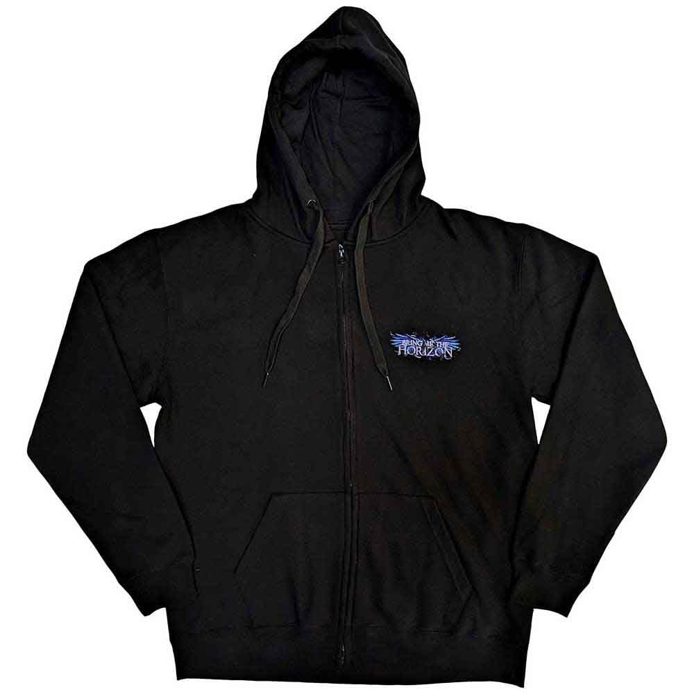 Rock Off officially licensed products Bring Me The Horizon Blue Crow Wings Zipped Hoodie S