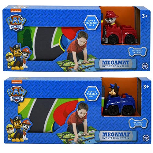 Paw Patrol Mega Mat with Vehicle Set for Kids Bundle with Paw Patrol