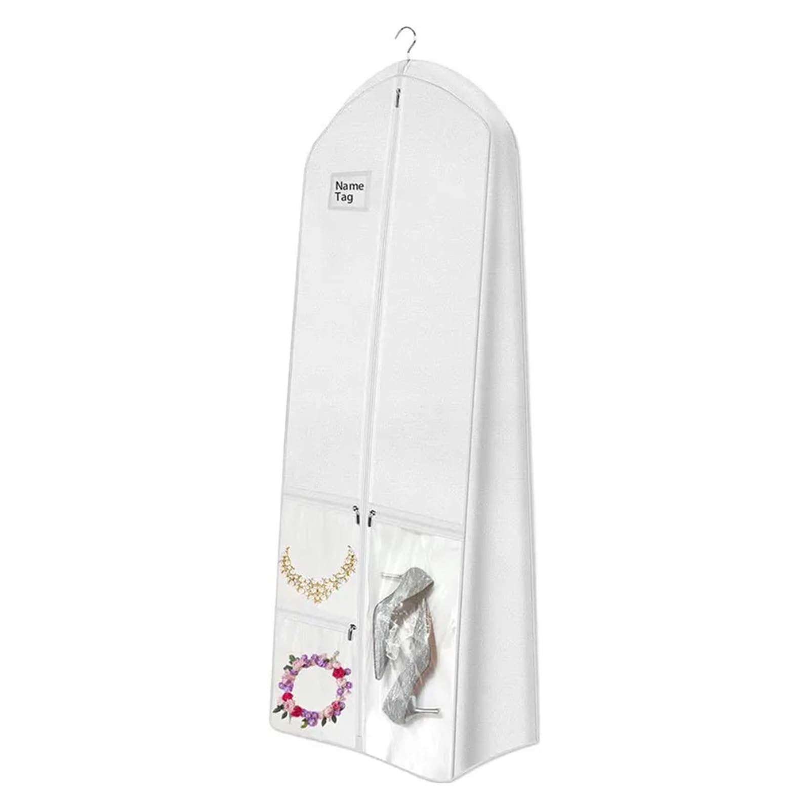 fundas para ropa 3Pcs Folding Wedding Dress Storage Bag With Multiple Pockets Dust Cover For Evening Waterproof Coat