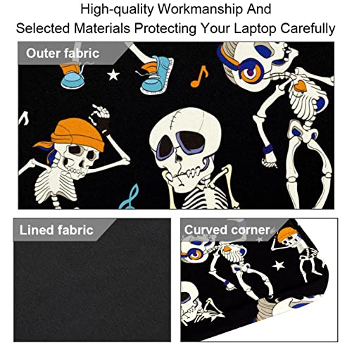 Bolso de hombro multicolor con estampado de calavera y música para portátiles 3