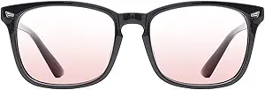 TIJN Blue Light Blocking Glasses for Women Men Clear Frame Square Nerd Eyeglasses Anti Blue Ray Computer Screen Glasses