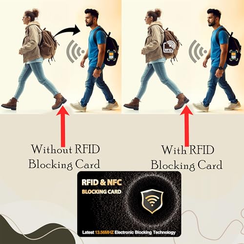 SaiTech IT RFID Blocking Cards Protect Your Entire Wallet, Purse, and Cards from NFC Contactless Theft Wallet for Men & Women - WG Black (5 Pcs Black)3