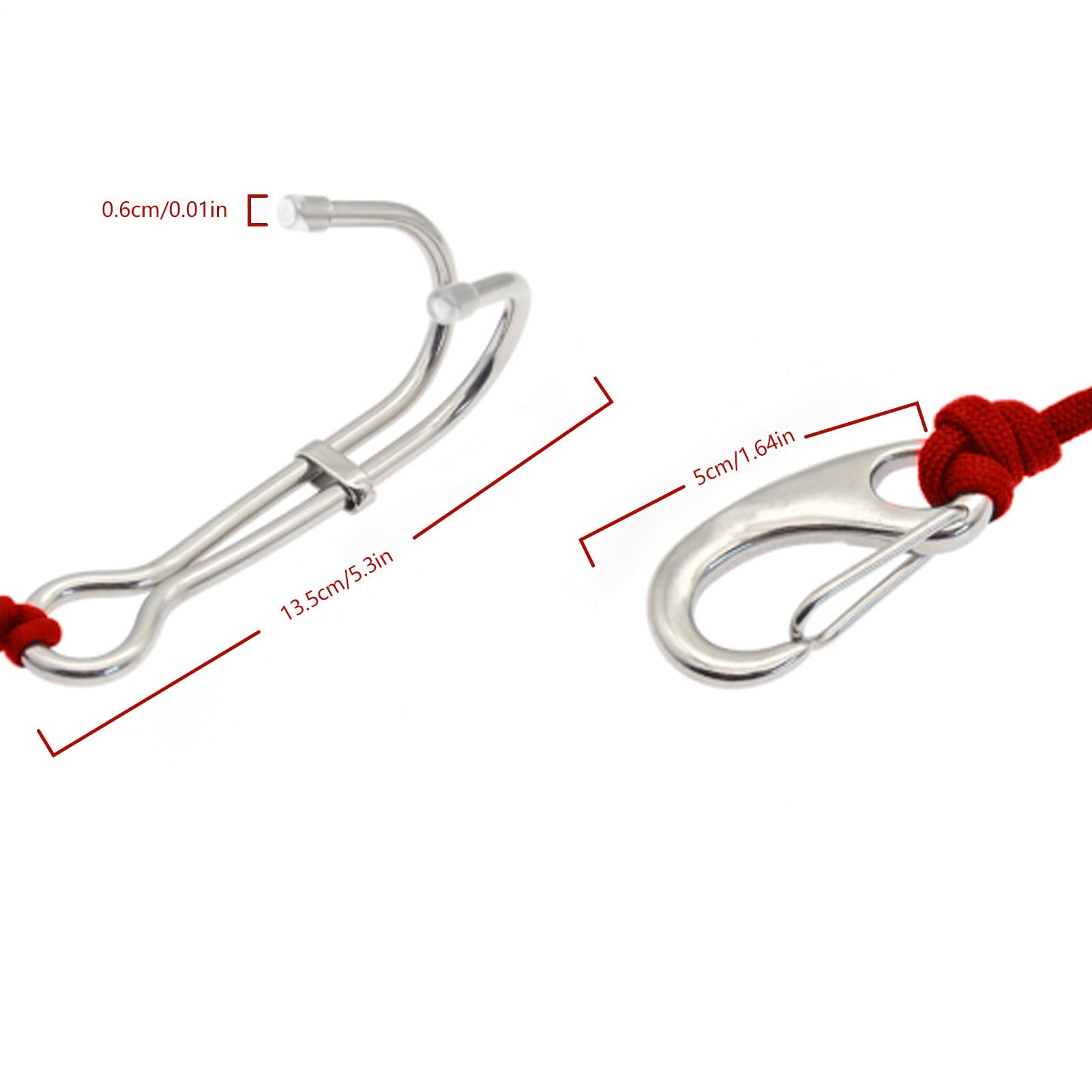 Crochets de plongée en acier inoxydable - Équipement de sécurité avec joint torique pour photographie sous-marine, plongée sous-marine et plongée sous-marine