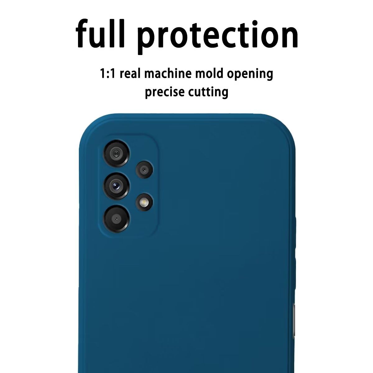 Topme Cover per Samsung Galaxy A33 5G (6.4" Inches) Custodia Case, Protezione Della Pelle Della Custodia in Silicone Tpu - Blu zaffiro