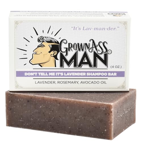 Solid-Shampoo-Bar-Rich-Lather-3-in-1-Hair-Beard-Body-Wash-Plastic-Free-Eco-Friendly-Natural-Organic-for-All-Hair-Types-4oz-Bar-Dont-Tell-Me-Its-Lavender-Single