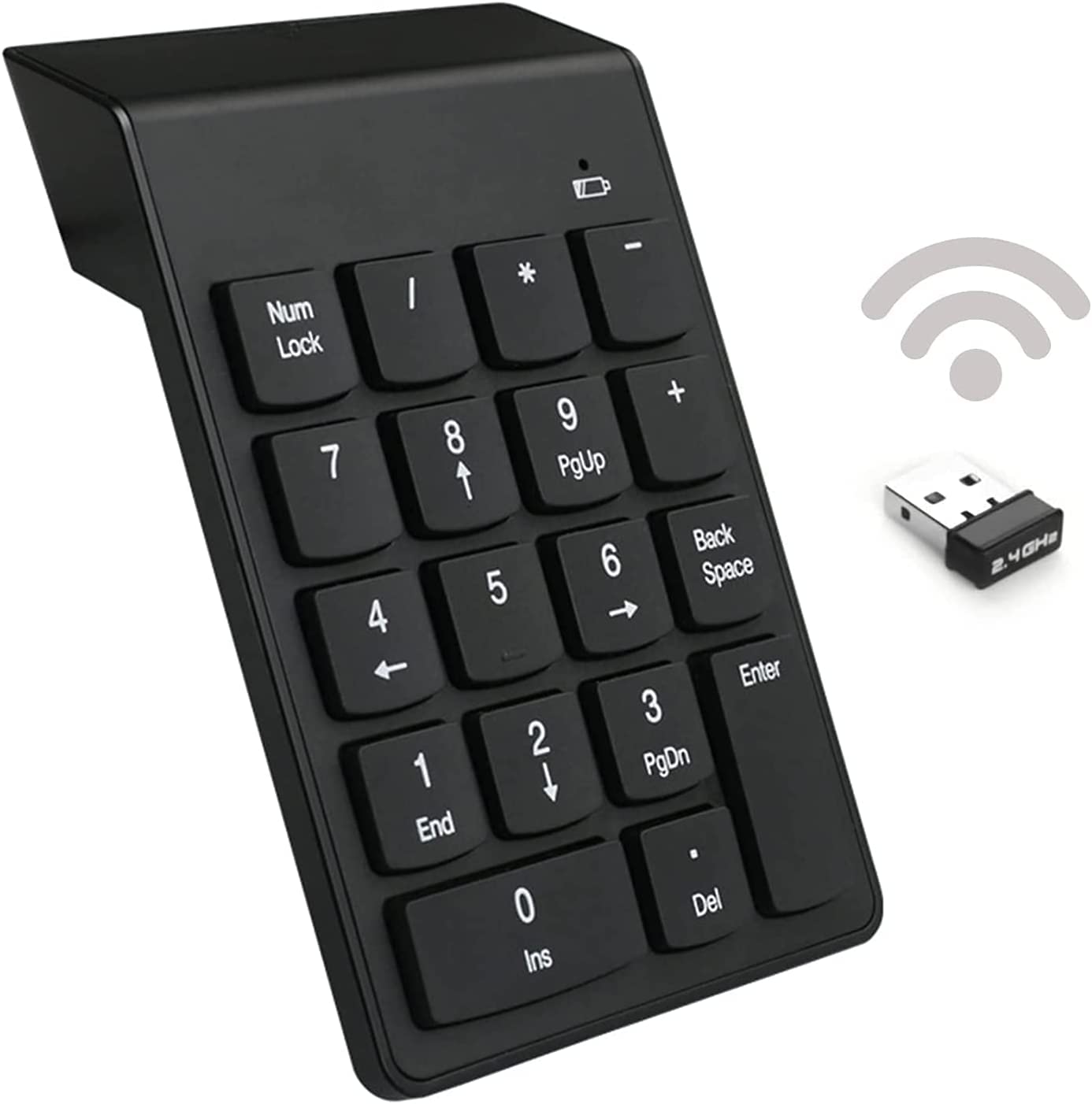 RuhZa Wireless Numeric Keyboard, WiFi Silent Number Pad Portable Numeric Keypad Keyboard with Mini USB Receiver Num Pad for Laptop Notebook, Desktop PC Computer Compatible with All (B0B6T8RKYZ) Amazon Price History, Amazon Price Tracker