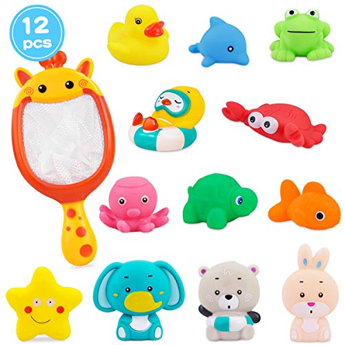 PETPLUS Bathtub Toys (12 Pcs) Baby Bath Toys for Baby Boys Toddlers 1-3