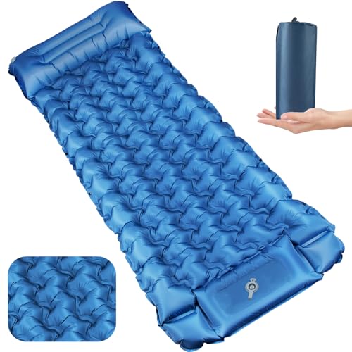 Materassino Campeggio Autogonfiabile, Ultraleggero Portatile Tappetino da Letto Gonfiabile con Pompa...