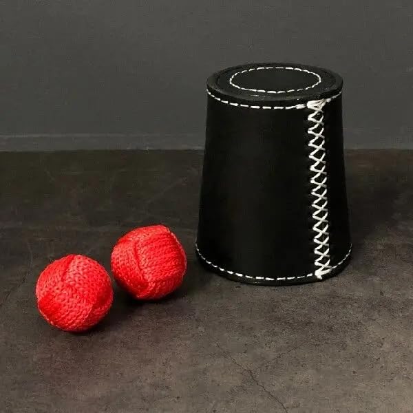 MOMOMAGE Leather Chop Cup Magic Tricks Stage Close up Magic Cup Appearing Magic Mentalism Illusion Gimmick Props for Magicians
