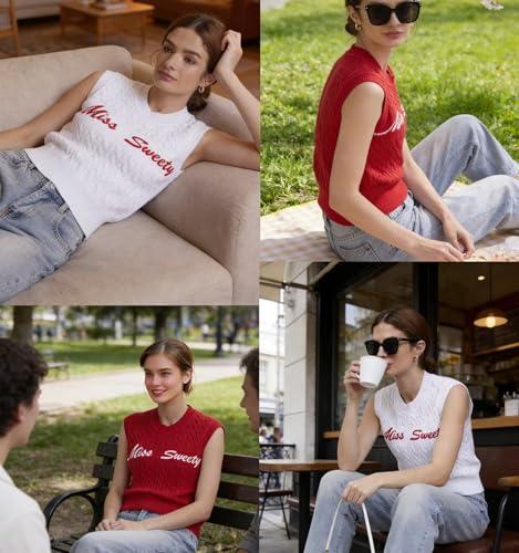 Image of Womens Sweater Vest Sleeveless Cotton Casual V Neck Pullover