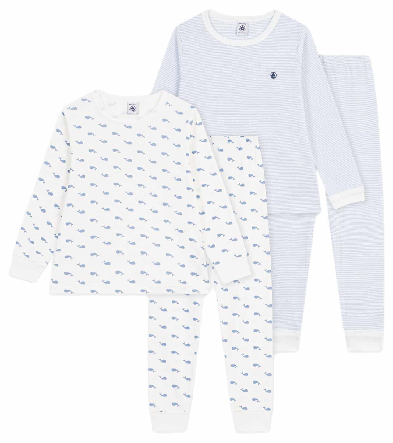 Petit Bateau Set di Pigiami per Bambini in Cotone Stampato, 2 A, Variante 1