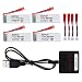 3.7v 500mah Lipo Battery with X4 Battery Charger for UDI U818A U817A U817 U818A-1 RC Drone Quadcopter 4PCS with X4 Battery Charger (Not Compatible for UDI U818A WiFi FPV)