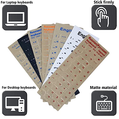 Pegatinas transparentes para teclado coreano, 2 piezas miniatura 4