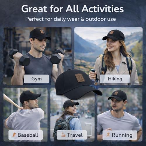 Image of Baseball Cap for Men Original Adjustable Unisex Cap, Mens Caps Stylish, All Sports Type Caps or Hats, Free Size, UV Protection, Sports Cap for Men's, Outdoor Casual Wear (Pack of 1)