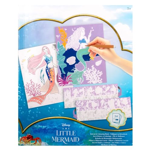 Livre de coloriage La Petite Sirène avec feutres pour art et dessin