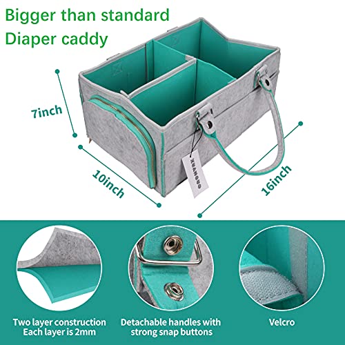 Baby Diaper Caddy Organizer For Boy Or Girl Large Nursery Storage Bin Basket Portable Holder Tote Bag For Changing Table And Car Baby Shower Gifts Newborn Essentials Stuff Registry Must Haves Item #TOP3