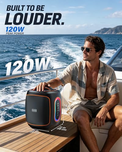 Enceinte Bluetooth Puissante 120W Basses Autonomie 30h TWS - 2