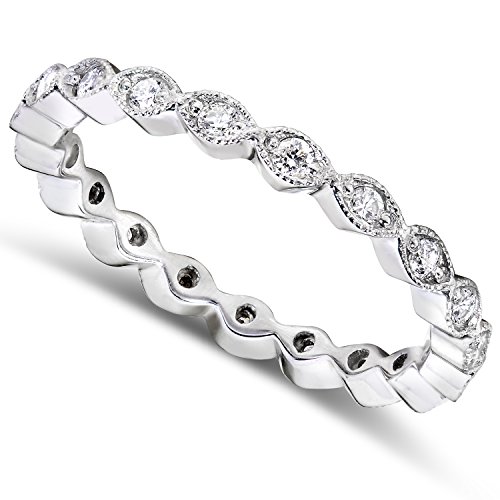 Kobelli Diamond Eternity Band 1/3 carat (ctw) in 14k White Gold2