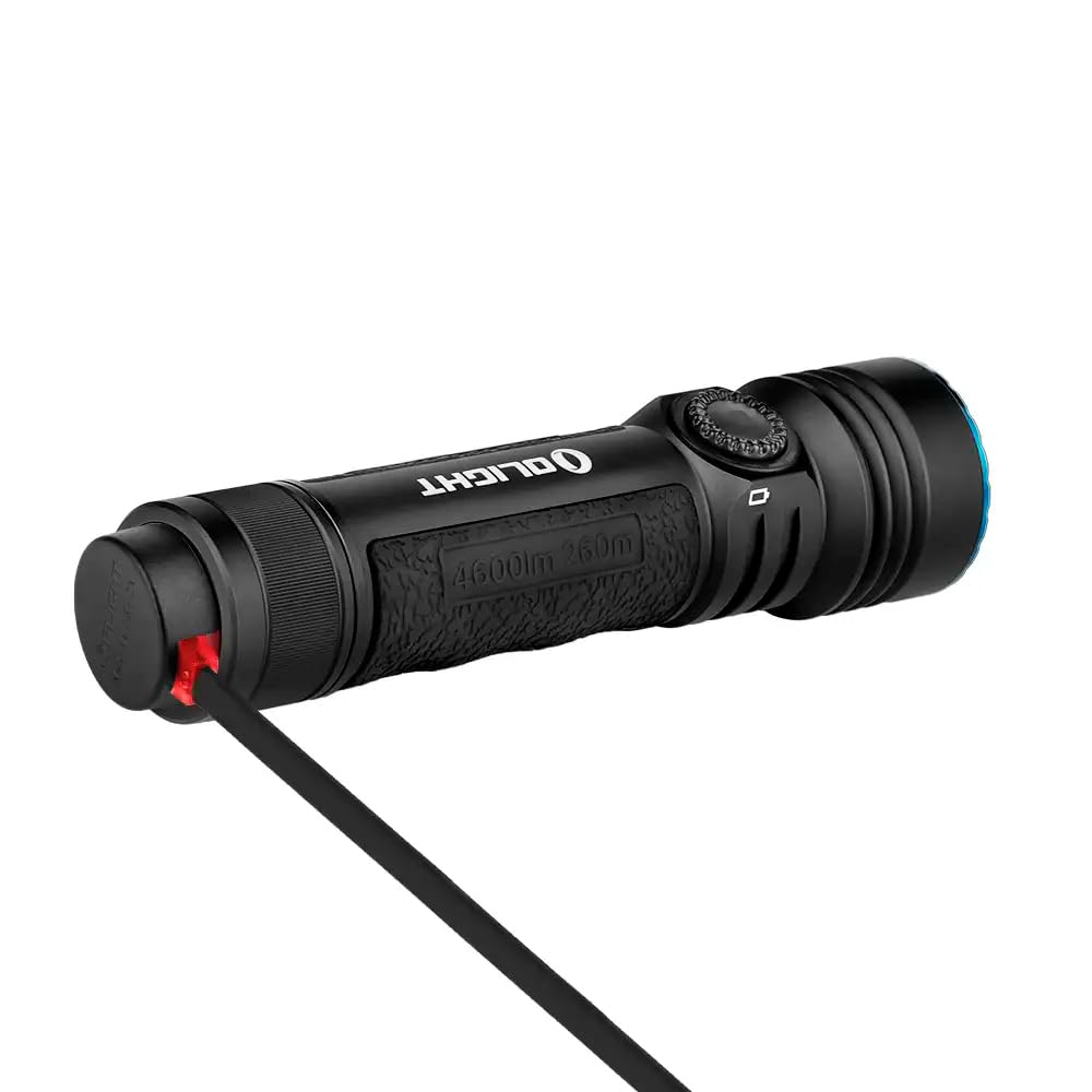 OLIGHT Seeker 4 Pro, Linterna LED 260 m alcance, 4600 lm y 16895 CD (Naranja CW)