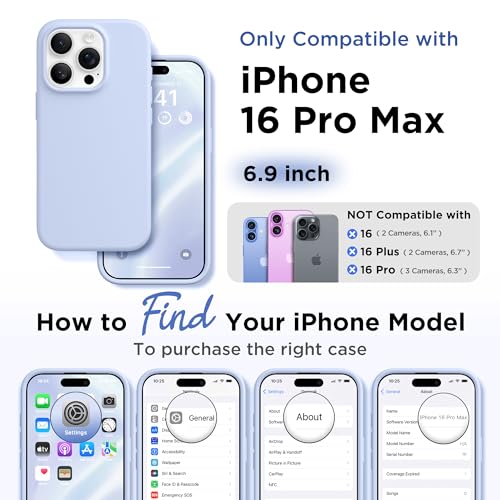 Image of GolbinBox Magnetic for iPhone 16 Pro Max Case, Silicone Cover, Cyan Purple