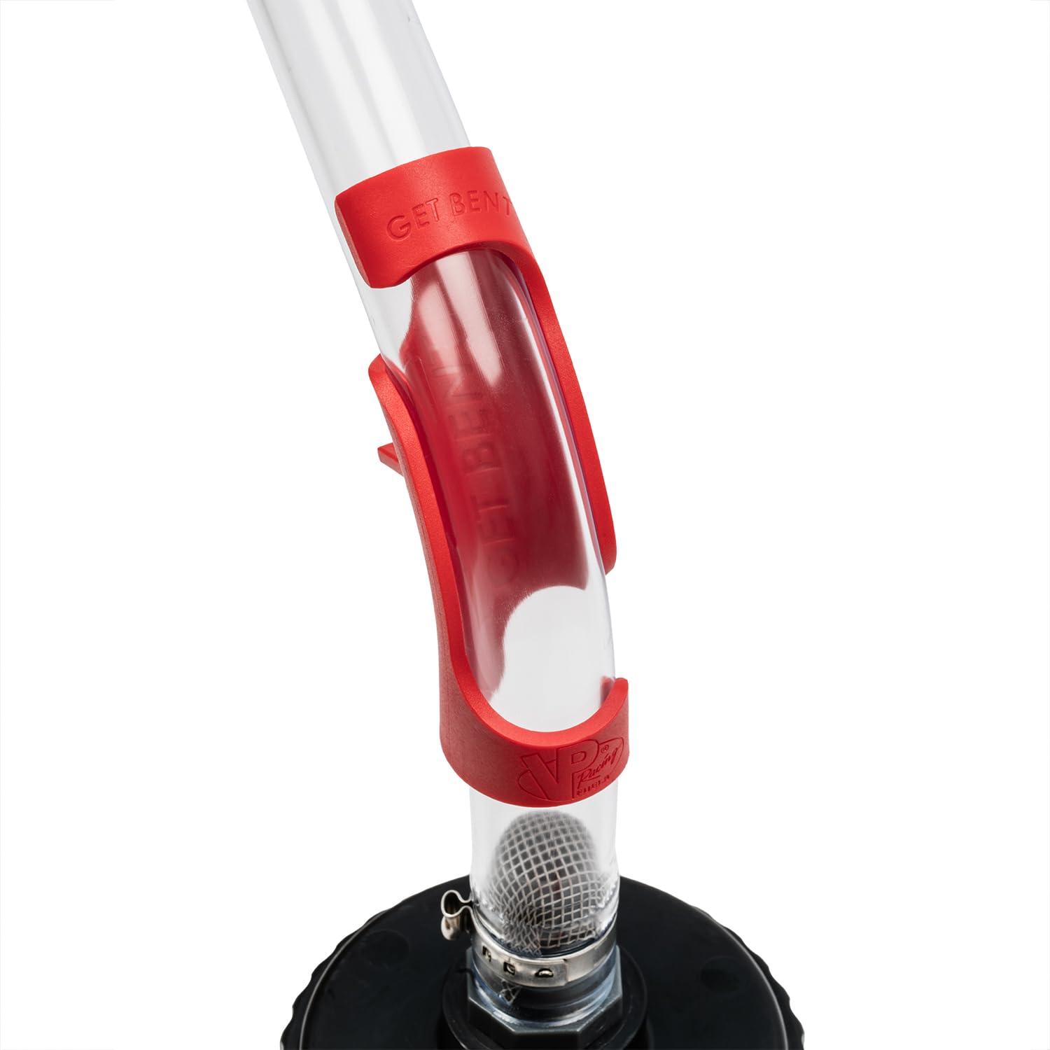 VP Racing Fuels 3058 Get Bent - Doblador de manguera de plástico ABS duradero, se adapta a mangueras estándar de 1 pulgada, con abridor de jarra en forma de X y accesorio de cierre, (paquete de 2)