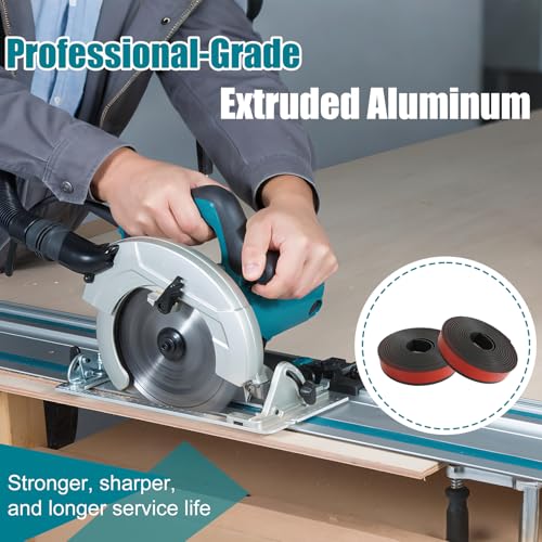 Image of 194368-5 2 * 55 inch Track saw Guide Rail for Makita. fit for Makita Track Saw | Includes 2*55 inch for Makita Guide Rail,2 Rail Connectors and Guide Rails Strip Bar. Makita Track Saw Can't Dance on Guide Rail.