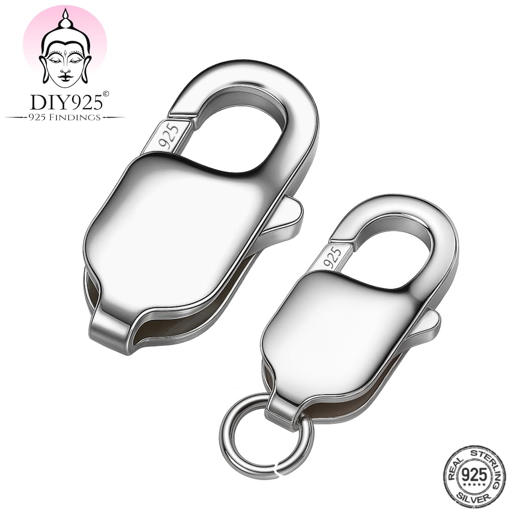 My-Bead Chiusura aragosta a moschettone doppia 25mm Argento 925 Sterling per bracciali e collane Qualità da gioielliere DIY - Italia