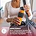 H.Koenig Mini Smoothie Maker Standmixer, Blender elektrisch, Transportabel Kompakt 570mL SMOO9 BPA-frei Leistungsstarke 300W, Smoothie Mixer 2 tragbare Flaschen, Edelstahlklingen, Silber/Schwarz