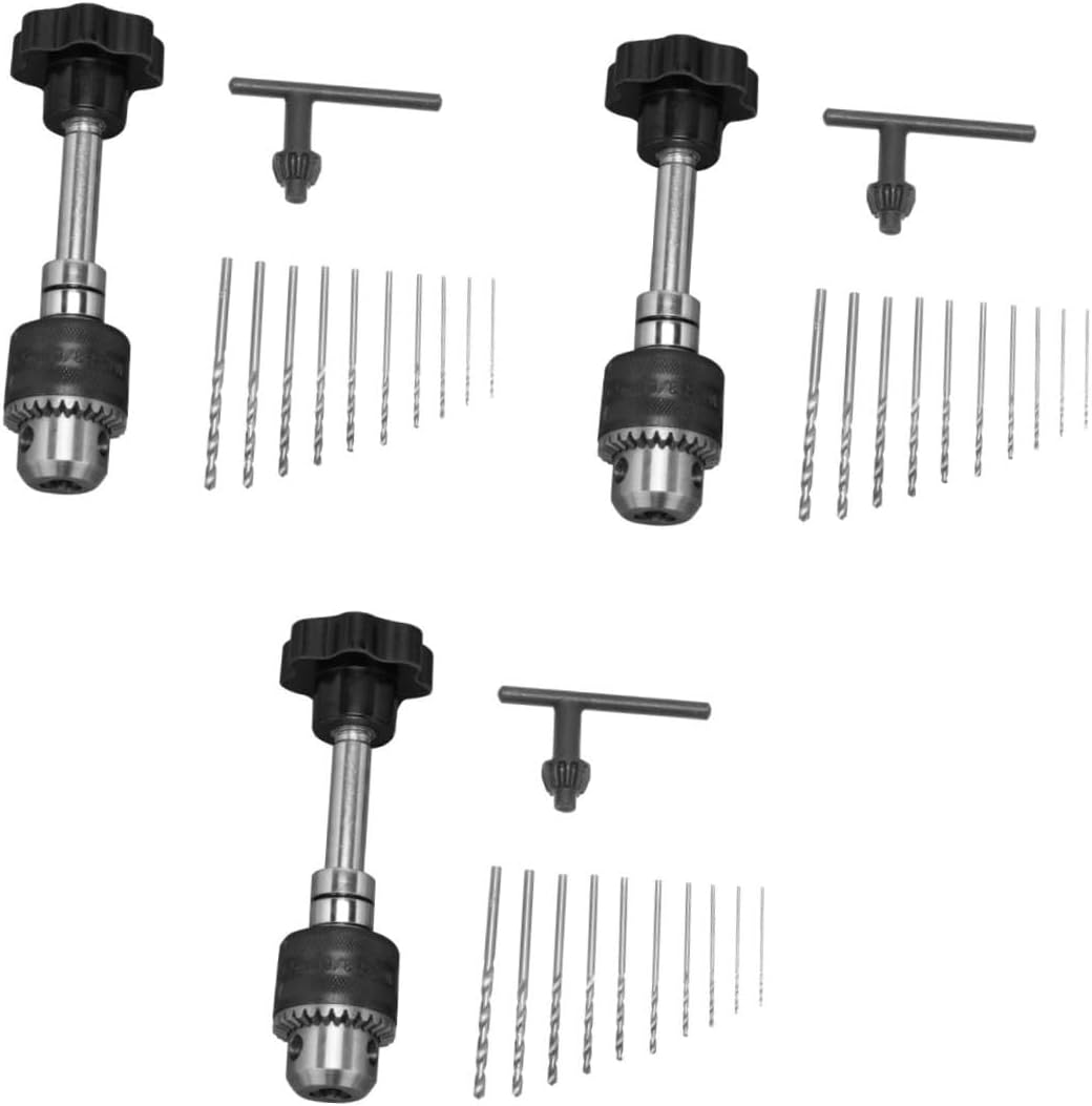 Mipcase 1PC Hand Drill Kit with Drill Heads for Jewelry and Woodworking Projects Lightweight and Durable Tool for DIY Crafting