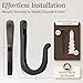 Railroad Spike Cast Iron Hooks (10 Pack) Handmade Blacksmith, Wall Mounted Farmhouse Decorative Hooks, PowderCoated for Interior or Exterior Use, Rust Proof for Hanging Coats, Bags or Pots (Black)
