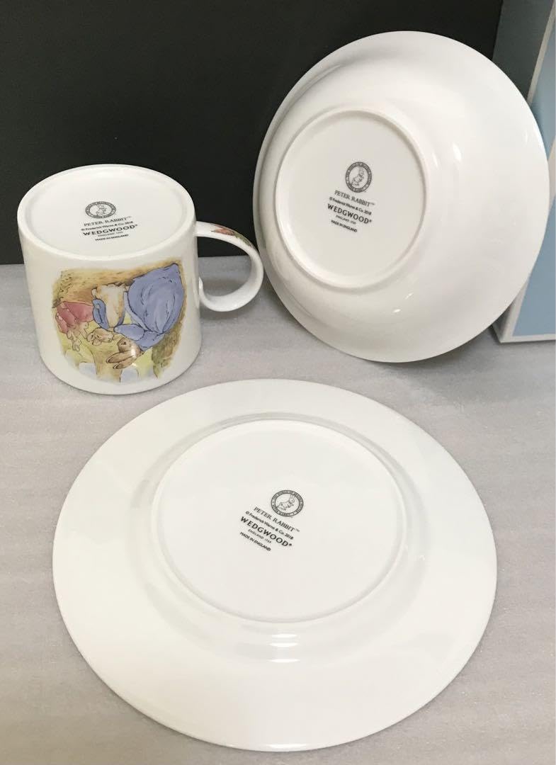 Amazon.co.jp: ウェッジウッド ピーターラビット グリーンライン 3点