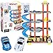 MalPlay Parkplatz Parkhaus mit 2 Spielzeugautos | mit 4 Spielebenen und Zubehör | ab 3 Jahren | Rollenspiel Geschenk Geburtstagsgeschenk für Kinder