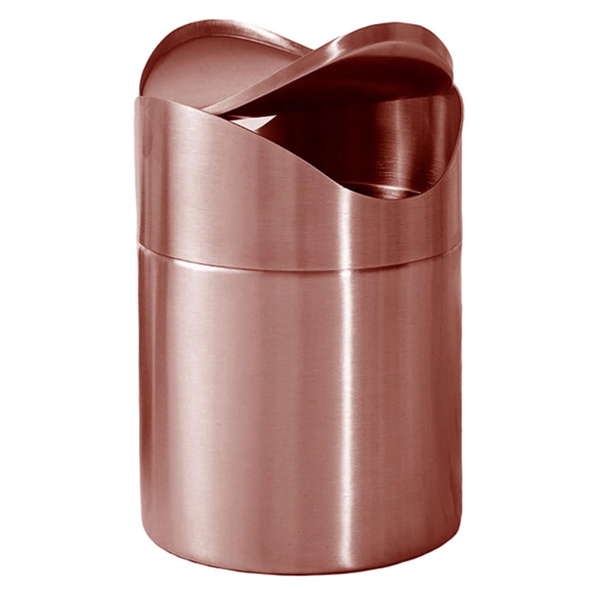 STOBAZA Mini Papelera Mantiene el Ambiente y de Escritorio de Acero Inoxidable con Tapa, Diseño Sofisticado y de Espacio para Oficina y Dormitorio