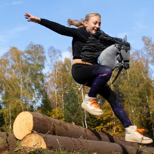 SKIPPI Hobby Horse Gray, Horse on a Stick, Large Horse A3, Halter and Reins Included, Hobby Horsing, Stick Horse, Gift for Girls, Children, Girls Toy - Image 4