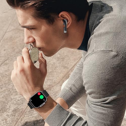 Yunir Smart Watch con Auricolari, Smartwatch HD da 2,01 Tracker di Salute e Fitness per Uomini e Donne (rispondi/effettua chiamate) Orologio Fitness per IOS per Android