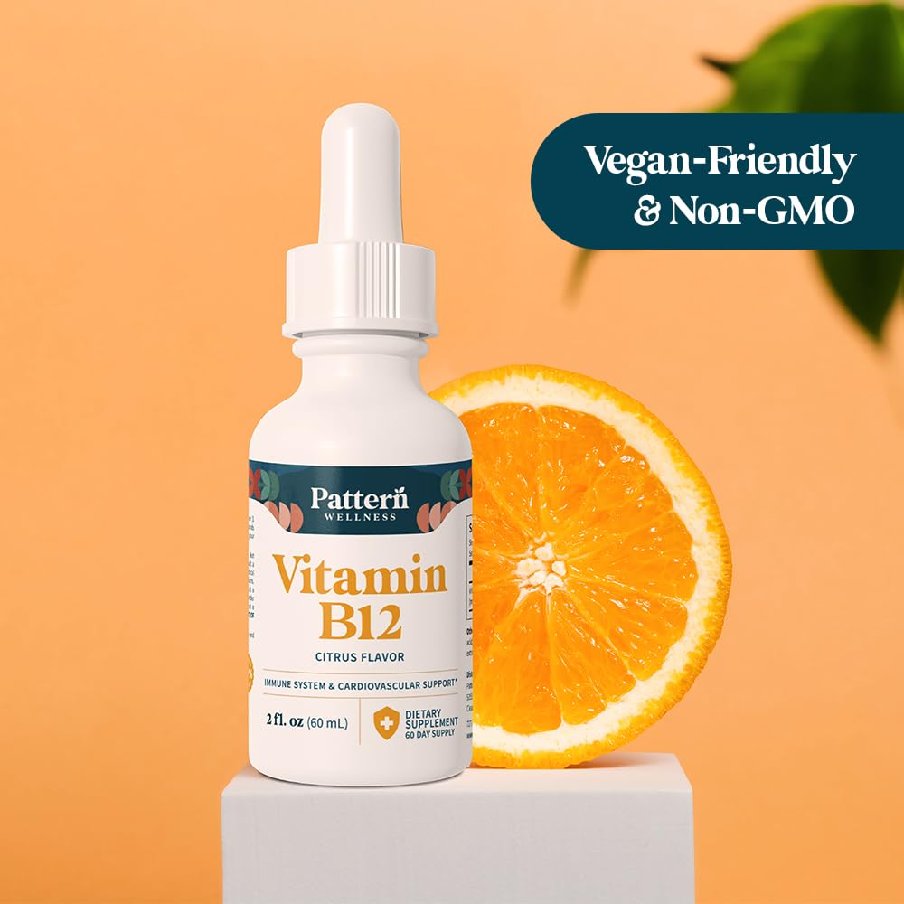 Pattern Wellness Vitamin B12, Vegan Citrus Flavor – 2 fl. oz (60mL) — Amazon image 8