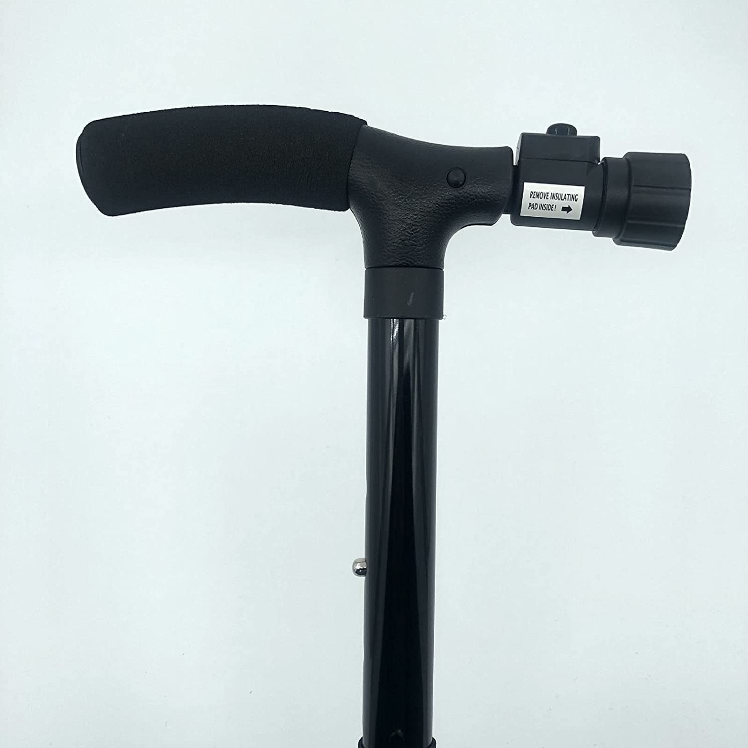Seguridad Muletas Bastones Plegables, muletas con Mango en T, Bastones portátiles para Caminar, bastón de Aluminio de Altura Ajustable con luz Led y cojín Cómodo