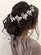 IYOU Frauen Braut Kopfstück Blau Kristall Hochzeit Haar Rebe Blatt Strass Haarschmuck Prom Guest Stirnband für Bräute und Brautjungfer