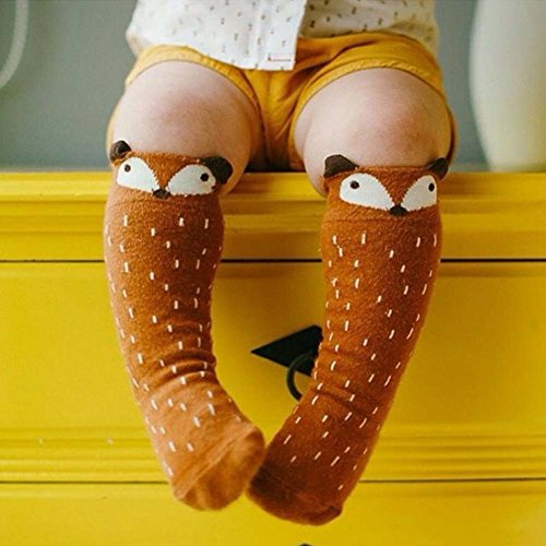 Baby Kids Cotton Socks Knee High Long Socks Anti Skid With Grips 2 Packs2