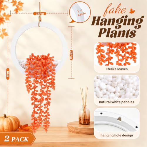  2 Pack Hanging Artificial String of Pearls for Fall Wall Decor - image 3
